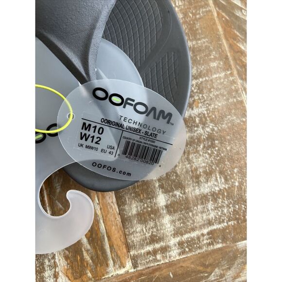 OOFOS OOriginal Unisex Gray #1000 OOFOAM TECHNOLOGY Sandal Mens 10 Women's 12 - Picture 6 of 6